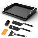 Cast Iron Griddle for Gas Grill with 5-Piece Griddle Tool Kit, 17" x 13"