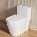 Casta Diva Elongated One Piece Toilet with 17" Comfort Chair Height Seat