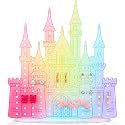 Castle Earring Holder Organizer for Girls Iridescent Jewelry Display Stand