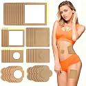 Castor Oil Pack Wrap (40 Count, 4 Sizes) – Leak-Proof Cotton Patches for Belly, Joints & Body Care – Self-Adhesive, Skin-Friendly & Breathable