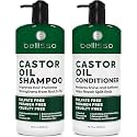 Castor Oil Shampoo and Conditioner Set - Thickening Products for Thinning Hair Women and Men - Sulfate Free Formula - Hydrating, Volumizing and Moisturizing for Dry Hair - Volume Boosting, Color Safe