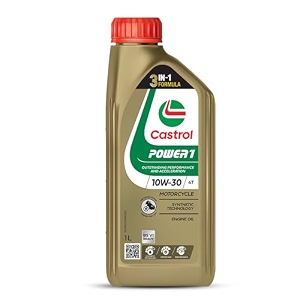 castrol 3420500 power1 4t 10w-30 api sl synthetic engine oil for bikes 1l