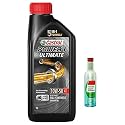 Castrol POWER1 ULTIMATE 10W-50 4T Full Synthetic Engine Oil for Bikes 1L & Castrol Engine Shampoo Pre Oil Change Treatment (Flushing Oil) for Petrol 300 ml, CNG and Diesel Cars (3418104)