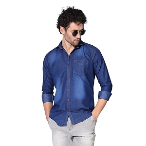 casual denim shirt for men