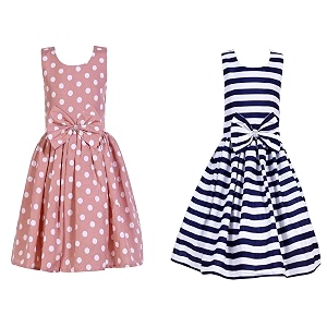 casual frock for baby girlsblue printed and olive printedpack of 2
