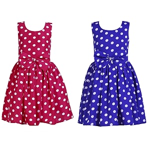 casual frock for baby girlsblue printed and olive printedpack of 2