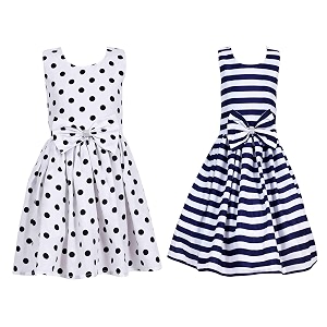 casual frock for baby girlsblue printed and olive printedpack of 2