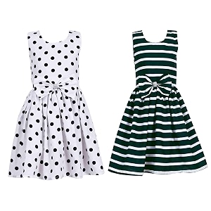 casual frock for baby girlsblue printed and olive printedpack of 2