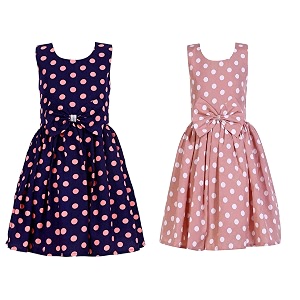 casual frock for baby girlsblue printed and olive printedpack of 2