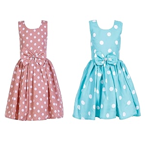 casual frock for baby girlsblue printed and olive printedpack of 2
