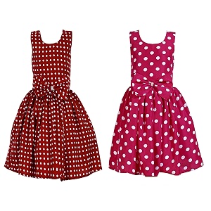 casual frock for baby girlsblue printed and olive printedpack of 2