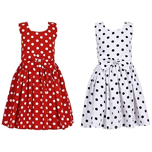 casual frock for baby girlsblue printed and olive printedpack of 2