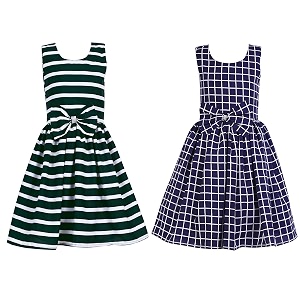 casual frock for baby girlsblue printed and olive printedpack of 2