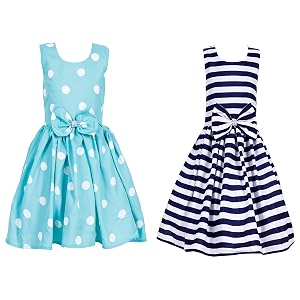 casual frock for baby girlsblue printed and olive printedpack of 2