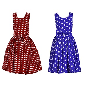 casual frock for baby girlsblue printed and olive printedpack of 2