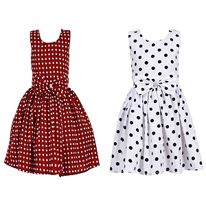 casual frock for baby girlsblue printed and olive printedpack of 2