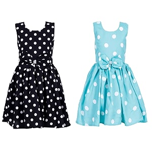 casual frock for baby girlsblue printed and olive printedpack of 2