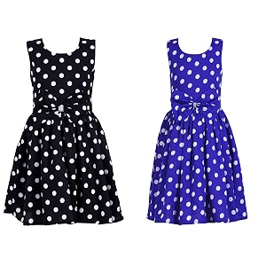casual frock for baby girlsblue printed and olive printedpack of 2