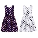 Casual Frock for Baby Girls,Blue Printed and Olive Printed,Pack of 2