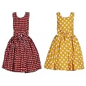 Casual Frock for Baby Girls,Blue Printed and Olive Printed,Pack of 2