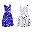 Casual Frock for Baby Girls,Blue Printed and Olive Printed,Pack of 2