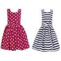 Casual Frock for Baby Girls,Blue Printed and Olive Printed,Pack of 2