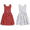 Casual Frock for Baby Girls,Blue Printed and Olive Printed,Pack of 2