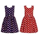 Casual Frock for Baby Girls,Blue Printed and Olive Printed,Pack of 2
