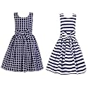 Casual Frock for Baby Girls,Blue Printed and Olive Printed,Pack of 2