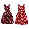 Casual Frock for Baby Girls,Blue Printed and Olive Printed,Pack of 2
