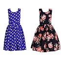 Casual Frock for Baby Girls,Blue Printed and Olive Printed,Pack of 2