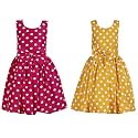 Casual Frock for Baby Girls,Blue Printed and Olive Printed,Pack of 2