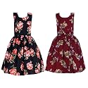 Casual Frock for Baby Girls,Blue Printed and Olive Printed,Pack of 2