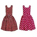 Casual Frock for Baby Girls,Blue Printed and Olive Printed,Pack of 2