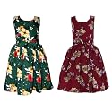 Casual Frock for Baby Girls,Blue Printed and Olive Printed,Pack of 2