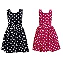 Casual Frock for Baby Girls,Blue Printed and Olive Printed,Pack of 2