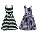 Casual Frock for Baby Girls,Blue Printed and Olive Printed,Pack of 2