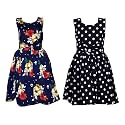 Casual Frock for Baby Girls,Blue Printed and Olive Printed,Pack of 2