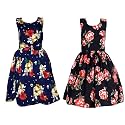 Casual Frock for Baby Girls,Blue Printed and Olive Printed,Pack of 2