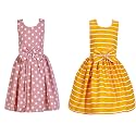 Casual Frock for Baby Girls,Blue Printed and Olive Printed,Pack of 2