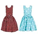 Casual Frock for Baby Girls,Blue Printed and Olive Printed,Pack of 2