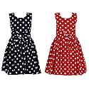 Casual Frock for Baby Girls,Blue Printed and Olive Printed,Pack of 2