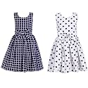 Casual Frock for Baby Girls,Blue Printed and Olive Printed,Pack of 2