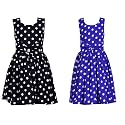 Casual Frock for Baby Girls,Blue Printed and Olive Printed,Pack of 2