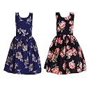 Casual Frock for Baby Girls,Blue Printed and Olive Printed,Pack of 2