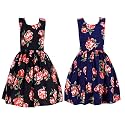 Casual Frock for Baby Girls,Blue Printed and Olive Printed,Pack of 2