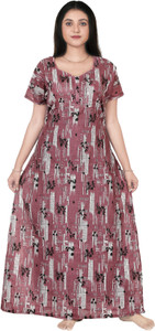 casual look women nighty green