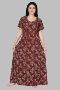 casual look women nighty green