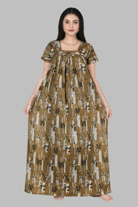 casual look women nighty green