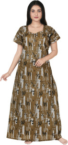 casual look women nighty green